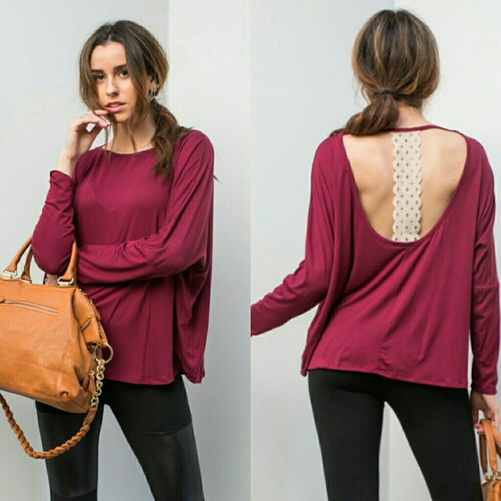 Burgundy sexy top